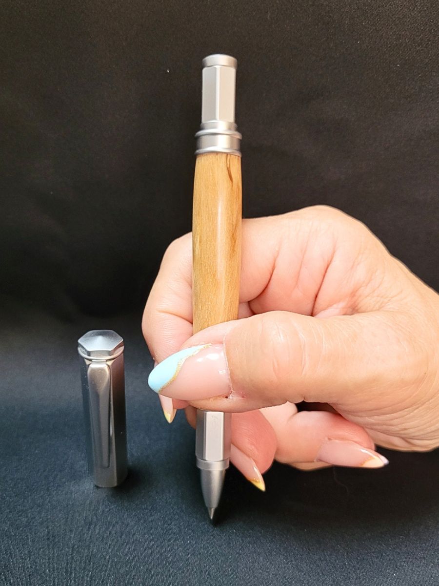 roller chromé satiné en buis magnétique