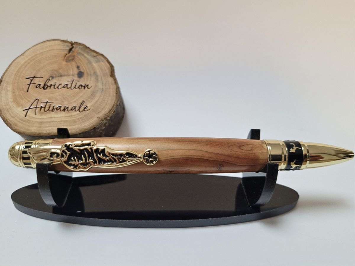 parker football en placage or et bois de genévrier