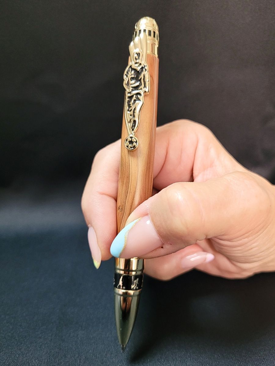 stylo en genévrier placage or style parker