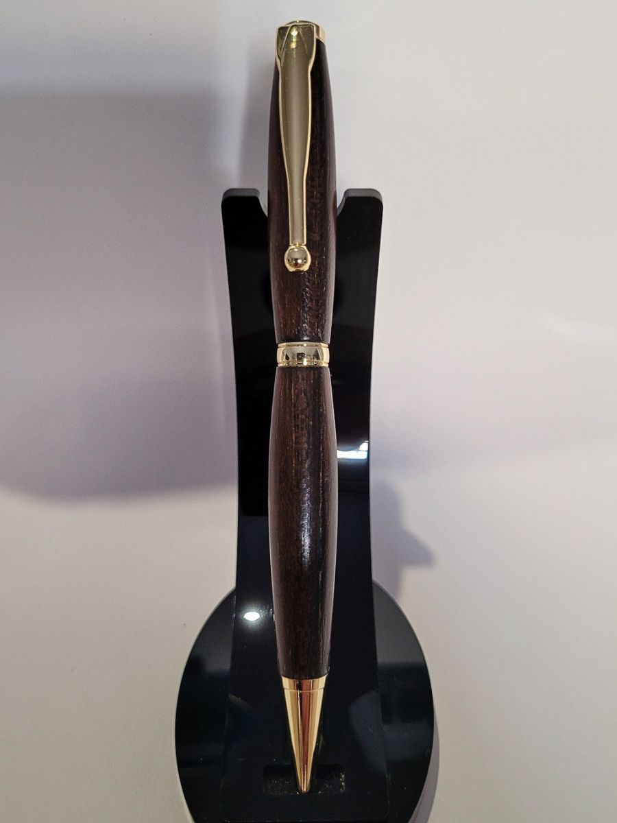 slim en wacapou bois exotique placage doré type cross c1