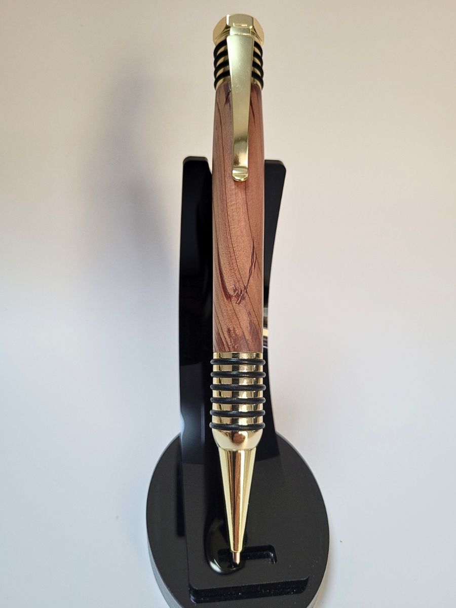 stylo premium genévrier placage or
